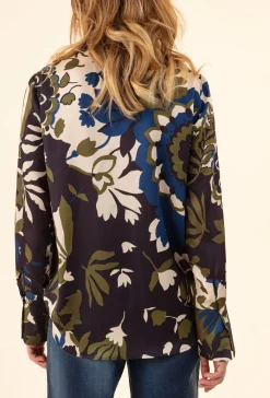 Chemise Queen satinée imprimé fleuri | INDIES