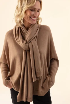 Echarpe Maya camel 50% laine | INDIES