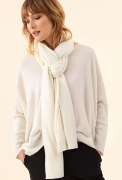 Echarpe Maya coloris écru 50% laine | INDIES