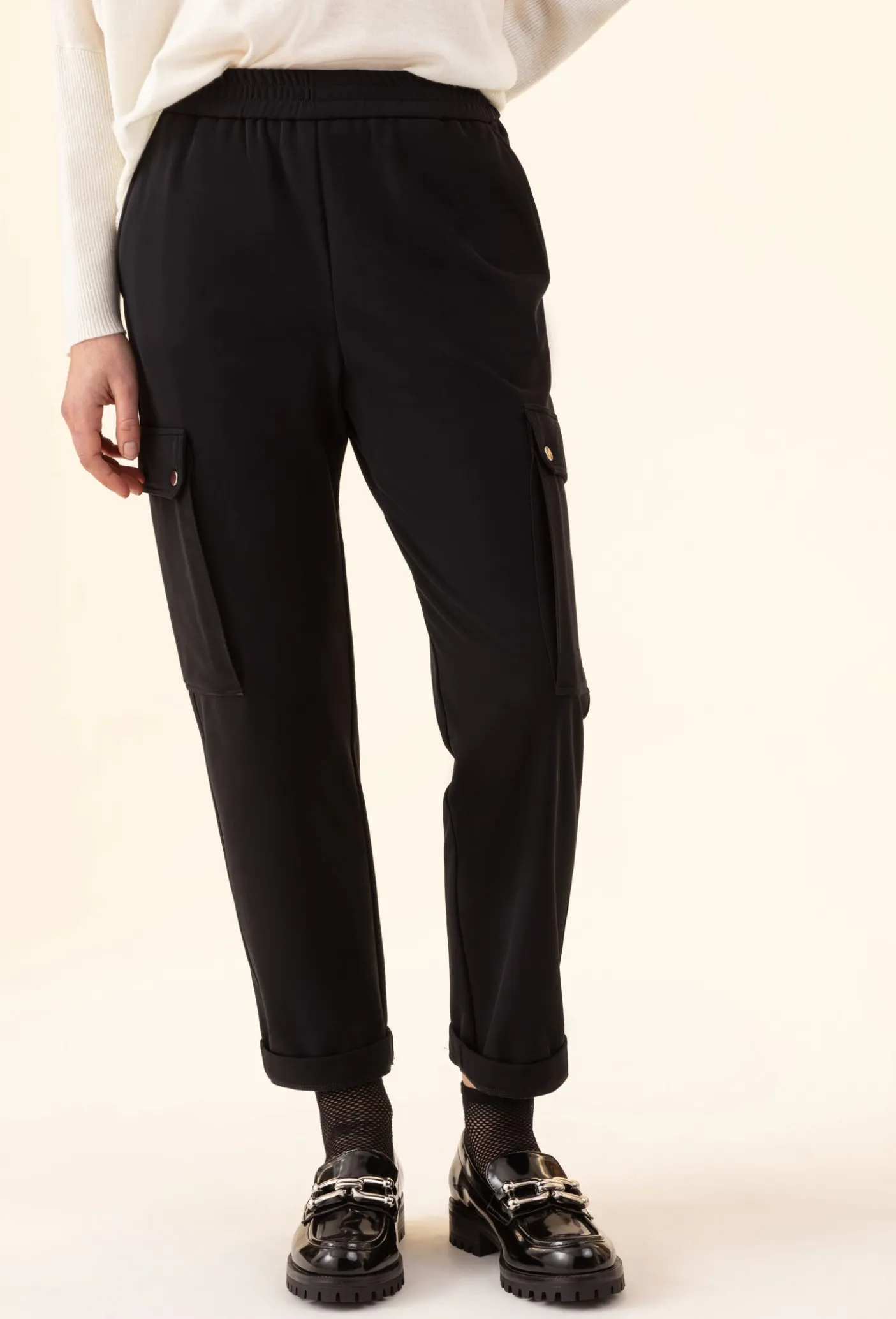 Pantalon Aurora noir en jersey technique | INDIES