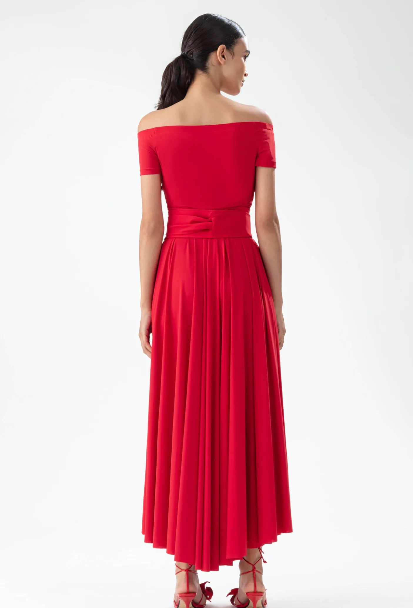 Robe longue EUGENIA rouge coquelicot | INDIES