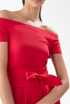 Robe longue EUGENIA rouge coquelicot | INDIES