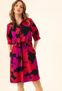 Robe Sepia en jersey technique imprimé fleuri | INDIES