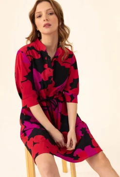 Robe Sepia en jersey technique imprimé fleuri | INDIES
